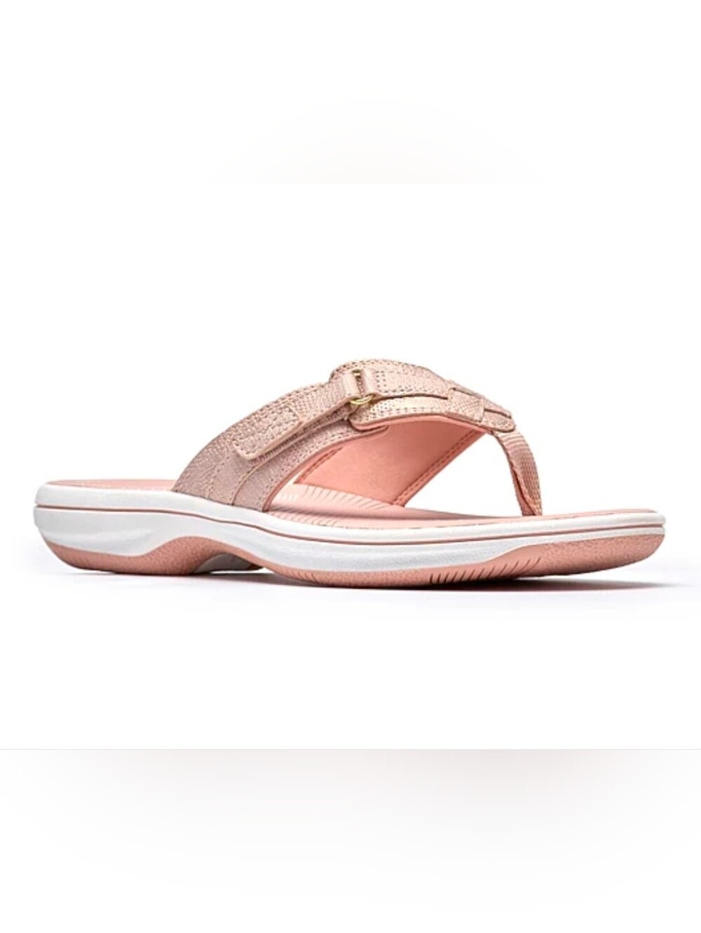 Clarks Rose Gold Thong Sandals